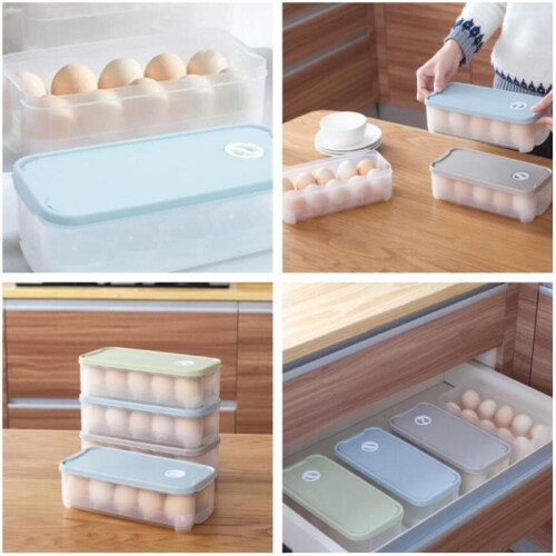 Egg carton - Brand - Model - Green - Plastic - 24.5*12*7cm 2