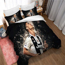 Housse de couette Cristiano Ronaldo Football, parure de lit pour enfants et adultes, cadeau idéal pour les fêtes - 135x200cm [4383]