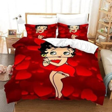 Dekbedovertrek - Betty Boop - 3D-geprint - Microvezel - 220x240cm