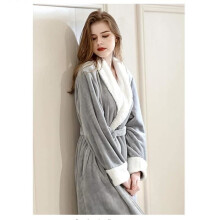 Peignoir long NetBoat pour femme, chaud et en flanelle, idéal pour l'hiver ---L (55 kg - 80 kg)