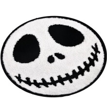 Tapis de bain rond antidérapant de 60 cm, motif cauchemar effrayant, tapis de douche, tapis de sol