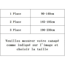 Housse de canapé 2 places en polaire DoringIN - Convient aux canapés d'une longueur totale de 190 à 230 cm - Couleur unie - A2