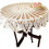 Nappe - Vintage - 90 cm - Coton - Ronde - Faite main 1
