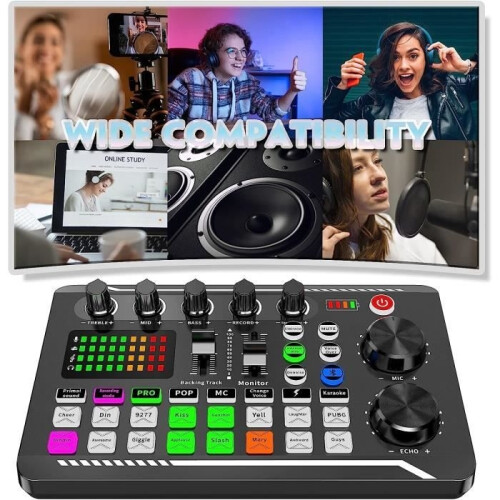 DJ Mixer - MARSEE - F998 - BM-800 Microphone - Bluetooth - Mixing Effects 1