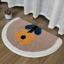 Tapis de bain demi-cercle, tapis de bain bohème, tapis d'entrée L0236