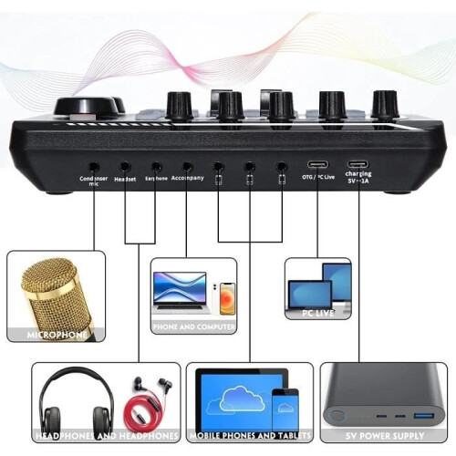 Table de mixage DJ - MARSEE - F998 - Microphone BM-800 - Bluetooth - Effets de mixage 2