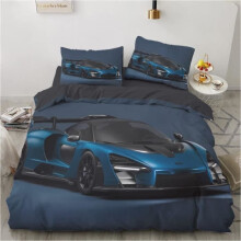 Blue Sports Car Duvet Cover 3-Piece Bedding Set Duvet Cover-140x200cm[519]