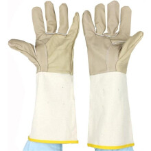 Laswerkhandschoenen van 38 cm, gemaakt van kras- en hittebestendig rundleer, geschikt voor barbecues, tuinieren, kamperen, kooktoestellen,