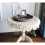 Nappe - Vintage - 90 cm - Coton - Ronde - Faite main 4