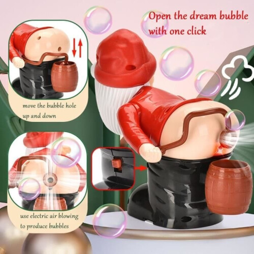 Bubble Machine - Santa Claus - Durable - 500 Bubbles/Minute - Portable and Lightweight 1