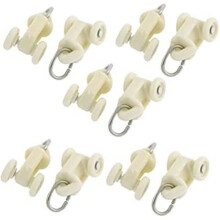 Glissière pour tringle à rideaux - YYV - Rouleau de rideau - Lot de 10 - Plastique - Diamètre 10 mm