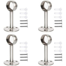 Gordijnroedehouder - HANDEIU - Roestvrij staal - 4 stuks - 10 kg - Zilver