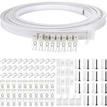 5 meter opvouwbare plafondrail, gebogen gordijnrail, flexibele plafondrail voor gordijnmontage, gebogen raamrail voor montage