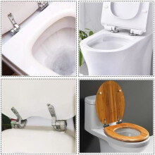 Toilet seat fixing kit - Universal - Zinc alloy hinges - Easy installation - Durable