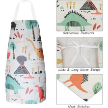 Tablier de cuisine pour enfants (garçons et filles), tablier de peinture avec poche, tabliers de jardinage sur le thème des dinosaures