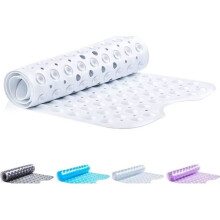 Tapis de bain, baignoire, douche - Antidérapant avec ventouses, anti-moisissure, L | Blanc, 100 x 40 cm |