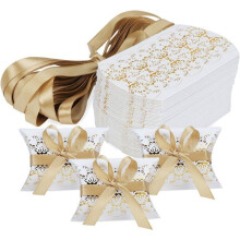 Favor Boxes - YYV - Pack of 50 - Kraft Paper - Romantic - Party Decoration