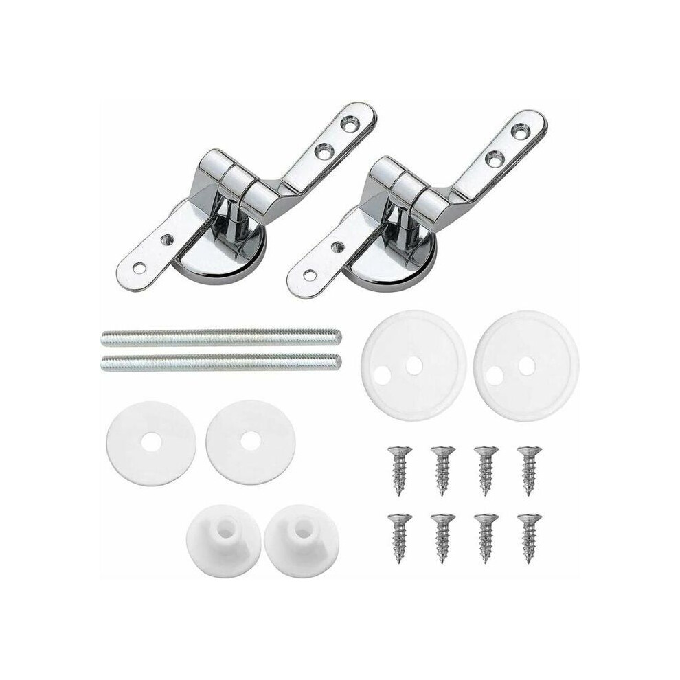 Toilet Seat Hinge Fasteners, Pack Of 2 Replacement Toilet Seat Hinges With Zinc Alloy Fixings 9102920015889