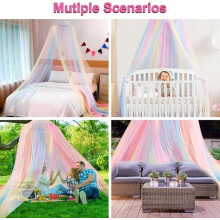 Bed Canopy, Bed Mosquito Net, Rainbow Mosquito Net, Colorful Bed Canopy for Girls, Anti-Mosquito Bed Canopy, Bed Net