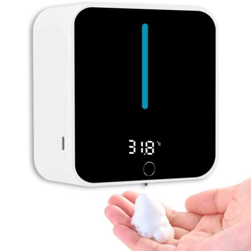 Wall-mounted, touchless, refillable foaming soap dispenser for bathroom. 1