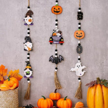 Decorazione di Halloween - Strega - Zucca - Pipistrello - Ornamento da appendere - Multicolore