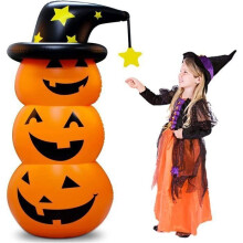 Costume gonfiabile a forma di zucca per Halloween, 1,6 m, decorazione per interni/esterni, festa autunnale