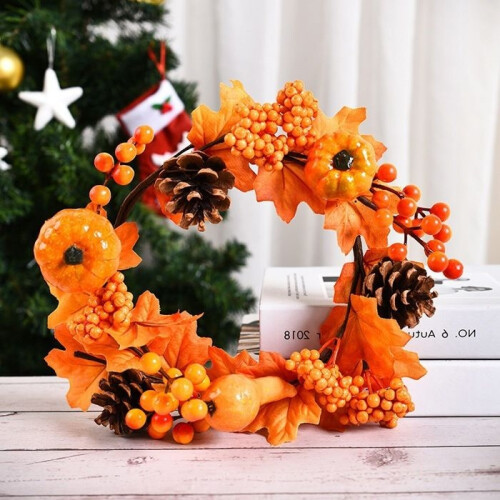 Couronne de feuilles d'érable - Ulisem - Halloween - Durable - Imperméable