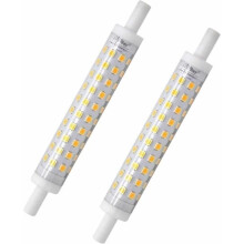Lot de 2 ampoules LED R7S 118 mm 10 W, blanc chaud 3000 K, remplace une ampoule halogène de 80 W, 230 V