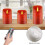 Candela a LED - Senza marca - 3 pezzi - Rossa - Telecomando - Timer 2-4-6-8 ore 4
