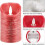 LED Candle - No Name - 3 pcs - Red - Remote Control - 2-4-6-8 hour Timer 3