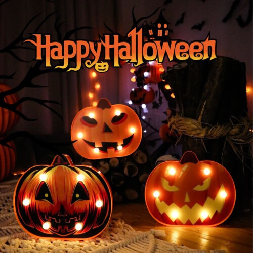 Pumpkin LED Lights - Halloween - Decorations - Night Lights - Plastic 2