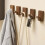 Wall-Mounted Coat Rack - LARGEIGHT - Black Walnut Rectangle - 8 Hooks - For Children - Contemporary Design 4