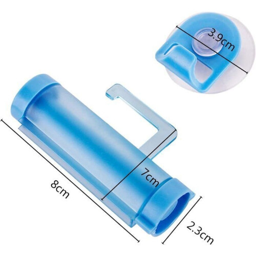 Set of 5 squeeze tubes, toothpaste dispenser, roll-up toothpaste tube, toothpaste holder, toothpaste clip, clock 1