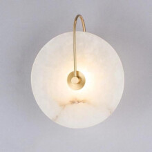 Veilleuse, applique murale LED simple en marbre naturel espagnol - 16 cm