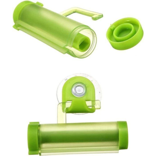 Set of 5 squeeze tubes, toothpaste dispenser, roll-up toothpaste tube, toothpaste holder, toothpaste clip, clock 2