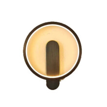Applique murale en cuivre noir pour chambre minimaliste moderne, éclairage luxueux et créatif pour chambre parentale.