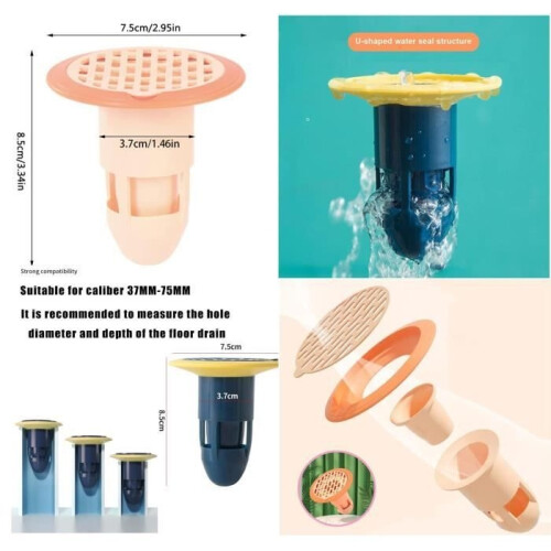 Bathtub Plug - Unknown Brand - Unknown Model - 4pcs - Odor-Proof - Hair Filter 1