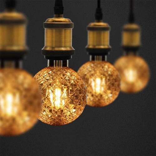 Ampoule LED - YYV - G95 - 4W - E27 - Blanc chaud - Ambre - Rétro 2