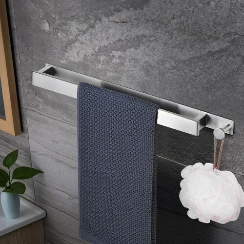 Towel rack - LARGEIGHT - 304 Stainless Steel - Self-Adhesive - 40CM - Silver 1