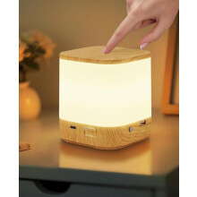 Lampada da comodino - NETTLIFE - Lampada LED touch - Batteria da 1800 mAh - Ricaricabile tramite USB - 3 impostazioni di temperatura