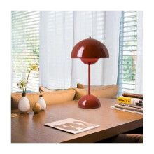 LED table lamp: wine red, modern Nordic style, USB charging version, wine red