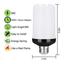 SURENHAP - Lot de 4 ampoules LED effet flamme E27 5W - 4 modes de scintillement
