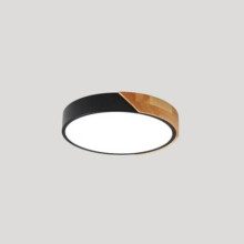 Plafoniera a LED - Moderna - Macaron - 18W - 600lm - Nera - 30x30cm