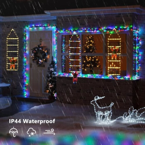 LED Santa Claus string lights, 0.75m, 97 LED lights, 8 modes, timer memory function, waterproof. 2