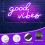 COOVEE Φωτιστικό τοίχου LED Neon - Good Vibes - Μωβ - 40*20cm - Ρυθμιζόμενη φωτεινότητα 4
