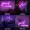 COOVEE Φωτιστικό τοίχου LED Neon - Good Vibes - Μωβ - 40*20cm - Ρυθμιζόμενη φωτεινότητα 2