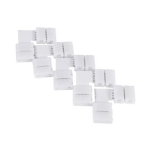 4-poliger LED-Streifenverbinder, L-förmiger Plug-and-Play-LED-Streifenverbinder, 5er-Pack für 5050 RGB-LED-Streifen