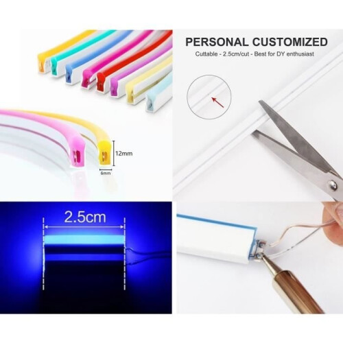 Bande LED néon flexible - 5 m - Étanchéité IP65 - Orange 2