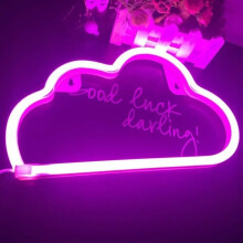 LED-Neon-Wolken-Leuchtschild, Wanddekoration für Weihnachten, Geburtstagsfeiern, Kinderzimmer, Hochzeitsfeiern (Rosa)