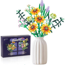 Ensemble de bouquet de fleurs sauvages, fleurs artificielles, kit de composition florale pour adultes, kit de bouquet Fle1